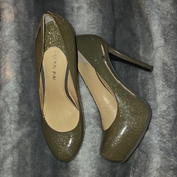 Gianni Bini Shoes - Gianni Bini Shimmering Olive Heels